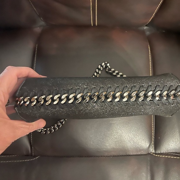 Stella McCartney Black Sparkle Shoulder Bag - Picture 5 of 8